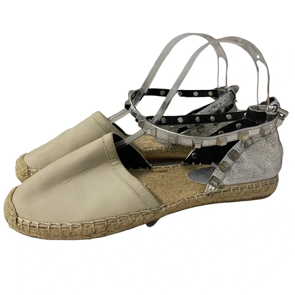 Rebecca Minkoff Gilles Studded Espadrilles Size 7.5 - Picture 2 of 9